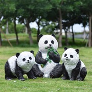 户外花园装饰 庭院造景摆件 可爱动物雕塑仿真熊猫摆件树脂工艺品