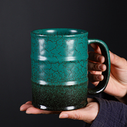 大容量马克杯陶瓷水杯复古粗陶咖啡杯子创意小众设计男女生情侣杯