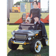 儿童电动车可坐双人男女宝宝遥控越野汽车自驾电瓶四驱小孩玩具车