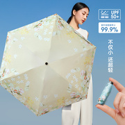 宏达超轻小巧便携黑胶遮阳防晒防紫外线太阳伞晴雨两用手机伞