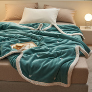 珊瑚绒毛毯被子冬季午睡沙发空调毯春秋铺床法兰绒加厚床上用毯子