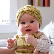 欧美ins毛线针织打结印度帽，婴儿帽子宝宝冬季套头可爱公主0-2岁潮