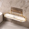 浴室吸壁挂式置物架免打孔洗漱口杯架，创意金放置(金放置)架小户型节约空间