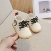 春秋季宝宝学步鞋，6812个月男女童鞋，一岁牛皮防滑软底婴幼儿鞋子