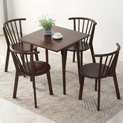 北欧餐桌椅组合现代简约饭桌长方形折叠橡木全实木餐桌家用小户型