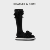 charles&keith春季女鞋，ck1-70900452情人节，系列花朵厚底拖鞋女