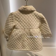 韩版女童冬季洋气小香风毛领外套儿童加厚保暖棉服宝宝中长款棉衣