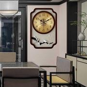 新中式挂钟客厅大气中国风，时钟创意家用时尚挂墙复古石英钟表
