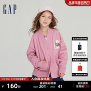 断码gap女童春秋校园，风法式圈织软，卫衣儿童装开衫786349