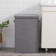 棉麻脏衣收纳桶可水洗有盖多功能衣物整理箱，大号棉麻收纳箱