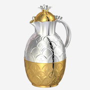 阿拉伯菠萝型咖啡壶金色0.6-1.0L水壶酒店手提暖壶餐厅保温壶套装