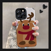 欧美风卡通圣诞麋鹿苹果手机壳15保护套