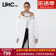 LINC金羽杰羽绒服女2021冬新中长款反季羽绒服女款外套Y21808216