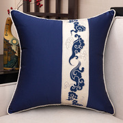 新中式刺绣鸟语抱枕中国风客厅沙发靠背床头靠大号红木靠枕套
