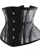 黑色沙漏包跨束身衣，腰封马甲蕾丝胸衣婚纱corset钢骨，瘦身束腰内衣