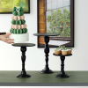 欧式主蛋糕架婚庆蛋糕盘，黑色高脚铁艺甜品架茶歇点心展示托盘