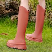 雨鞋女时尚款外穿水鞋成人高筒雨靴防水防滑轻便胶鞋长筒靴子