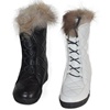 圆头平跟舒适头层牛皮，女靴系带中筒低跟休闲真皮冬季棉靴4891901