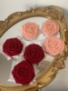 自制diy婚包红色手叠蔷薇玫瑰花朵装饰蕾丝布艺小众胸针包包配饰