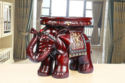 品家居大象换鞋凳客厅，中国风创意，摆件仿红木树脂工艺