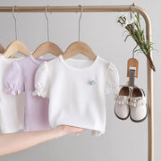 女童短袖t恤夏季儿童，宝宝泡泡袖，打底衫夏装婴儿薄款半袖上衣