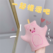 出口日本~可爱猪猪鼻粉红小猪洗澡沐浴搓澡手套搓澡巾