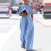 Solid casual off shoulder jumpsuit women纯色休闲露肩连体裤女