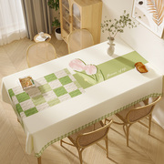 桌布免洗防水防油防烫PVC餐桌布台布小清新ins网红桌布家用长方形