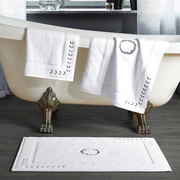 酒店地巾加厚纯棉浴室防滑脚垫，卫生间吸水毛巾地垫，家用地毯可机洗