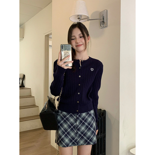 cozy days 麻花针织衫长袖开衫女秋季上衣外套毛衣冬季毛衫毛线衣