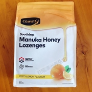 澳洲comvita康维他麦卢卡10+蜂蜜蜂胶润喉糖柠檬味500g咽喉不舒服