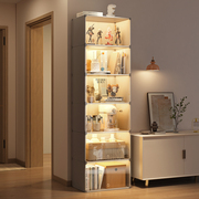 置物架家用书架简易落地收纳靠墙储物柜子卧室，客厅多层展示小书柜