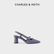 CHARLES＆KEITH女鞋CK1-61680106女士秘境花朵尖头高跟凉鞋