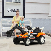 儿童电动挖掘机可坐人 宝宝可骑四轮沙滩车 挖土工程车