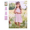 女童夏季纯色飞袖连衣裙粉红色，儿童英国荷叶，洋气凉爽雪纺公主裙