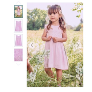 女童夏季纯色飞袖连衣裙 粉红色儿童英国荷叶洋气凉爽 雪纺公主裙