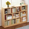 实木书柜家用落地置物架，简易多层儿童玩具，收纳架客厅自由组合书架