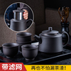 宜兴紫砂壶茶壶过滤泡茶壶，大容量半手工家用单壶朱泥功夫茶具套装