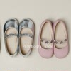 2023韩国童鞋big儿童女孩，公主舒适粉色皮鞋舞蹈鞋瓢鞋