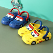 迪士尼汽车总动员儿童凉拖鞋包头夏季男童卡通防滑洞洞鞋孩沙滩鞋
