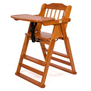 贝娇多功能实木餐椅宝宝椅便携可折叠儿童座椅免安装可折叠吃饭桌