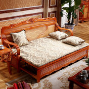 多功能沙发床1.2藤木可折叠客厅小户型双人坐卧两用1.2米简约现代