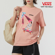 VANS范斯短袖女装 夏季健身训练跑步运动T恤休闲舒适时尚半袖