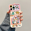 日韩可爱超人拼图适用苹果14手机壳小众情侣iphone15promax男女生创意13pro镜头全包12保护套
