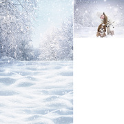 儿童圣诞雪景雪地雪松冬天室内拍摄影棚摄影道具高级感宝宝照相馆直播间背景墙创意个性喷绘大尺寸MH-1059