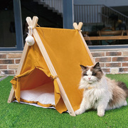 猫咪帐篷猫窝四季通用夏季凉窝半封闭式猫窝猫床用品猫屋宠物狗窝