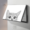 有趣呆萌猫咪电表箱装饰画客厅有框电闸简约创意配电箱单幅挂画