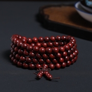 赞比亚血檀2.0佛珠手串同料顺纹高油密媲美檀香小叶紫檀手链
