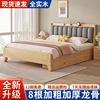实木床1.5米现代简约家用卧室双人床1.8米经济型出租房用单人木床