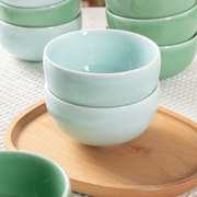 陶瓷碗家用2024单个高颜值4英寸吃饭小碗耐高温中式酒店餐具